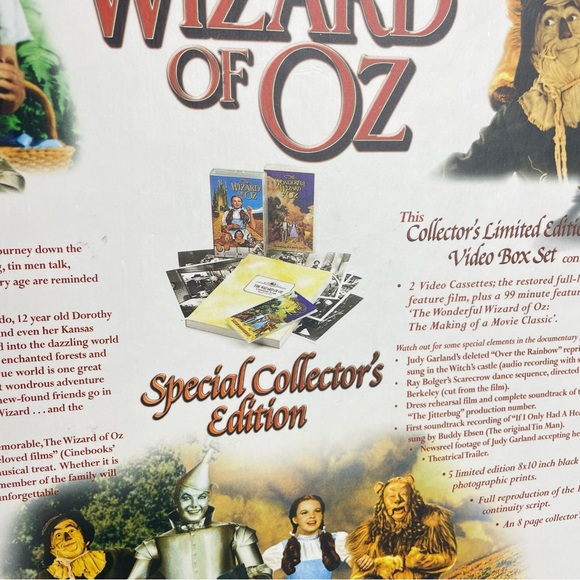 The Wizard Of OZ Vintage Collectors Limited Edition Video Box Set 1999 VHS. - Picture 8 of 12